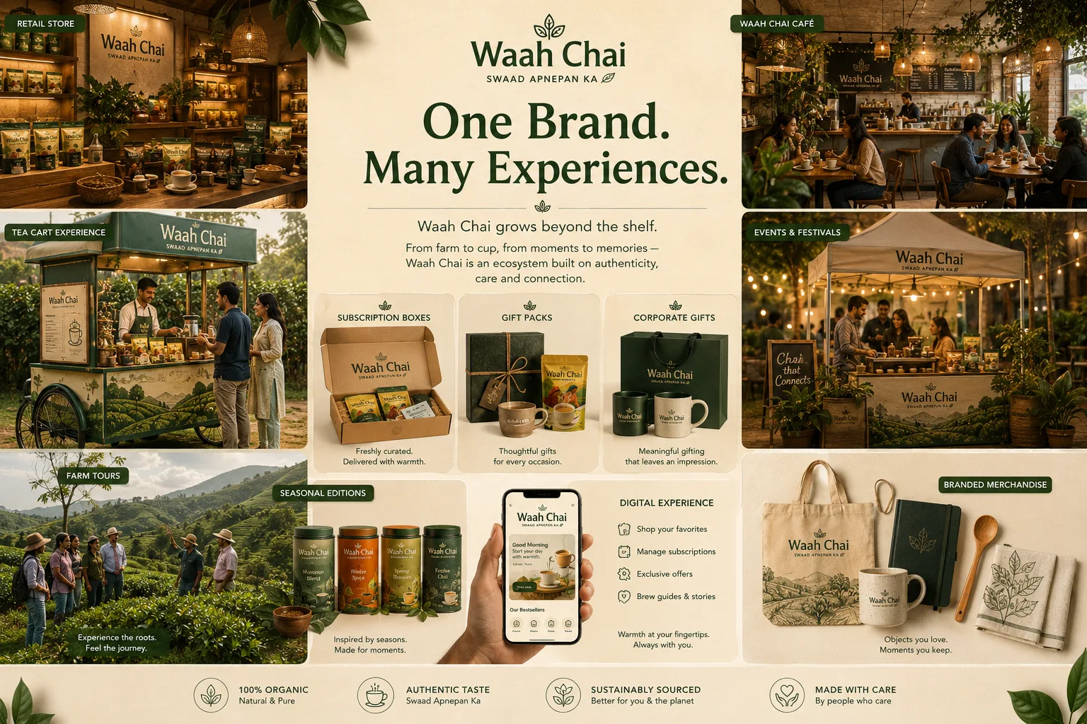 Waah Chai — Packaging Design packaging & visual design mockup 13 by Raghav Chopra